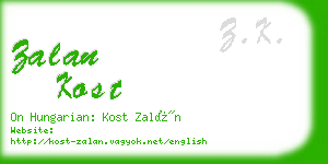 zalan kost business card